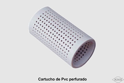 Cartucho de PVC perfurado