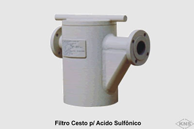 Filtro cesto para ácido sulfônico